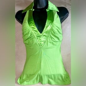 bebe Sexy Halter Polo Top Size S NWT